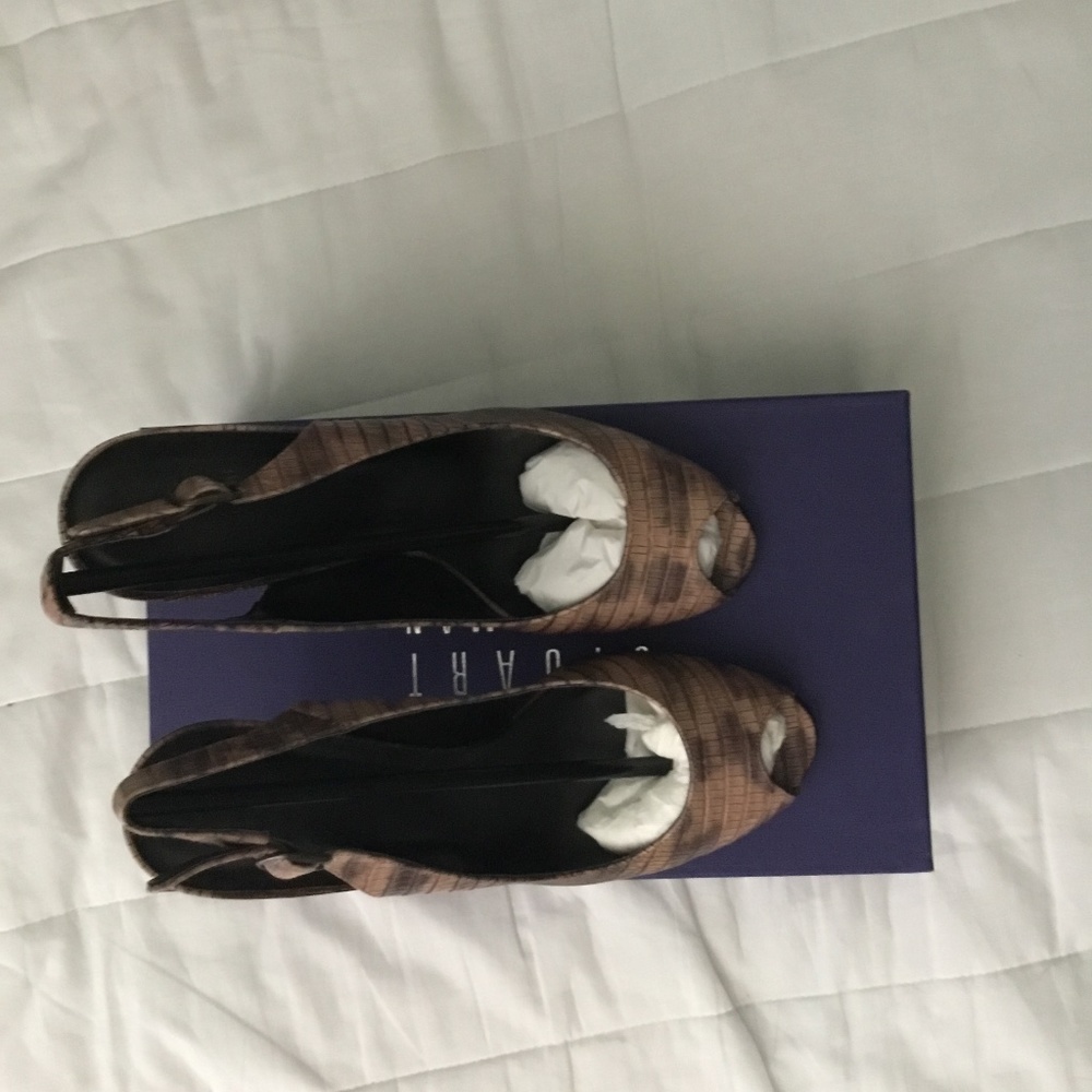 Stuart Weitzman Slingback Python Sandal
